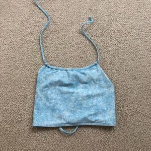 Aerie high neck bikini top